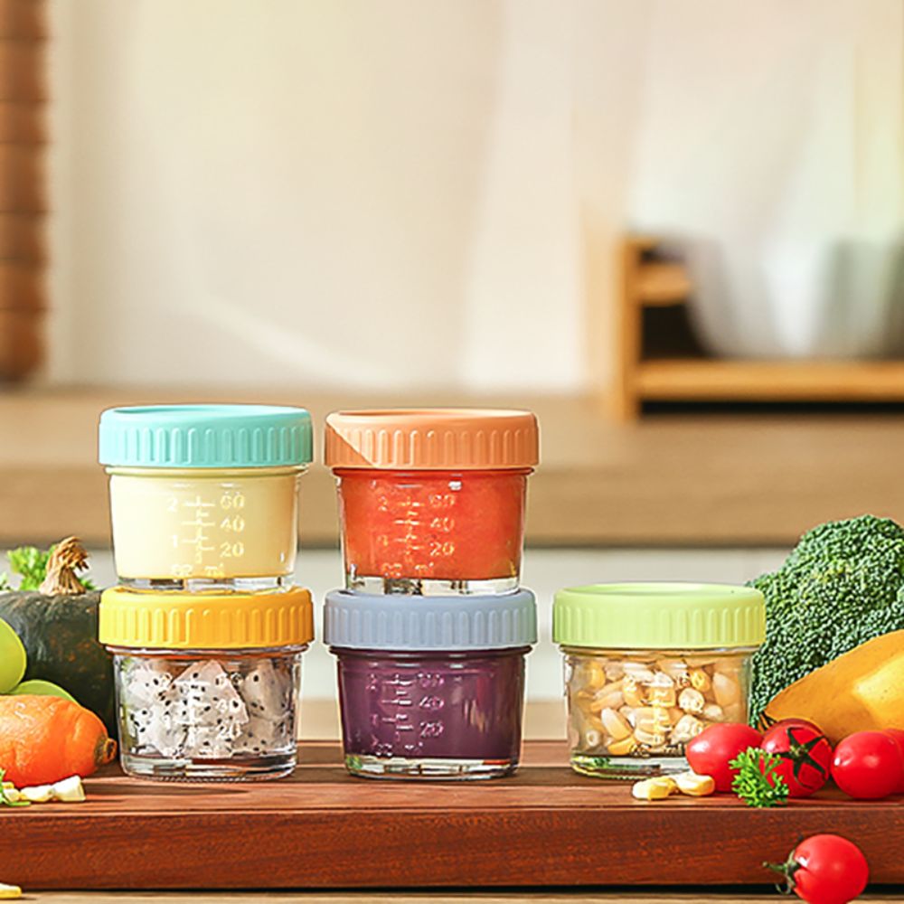 Baby Food Glass Jars - Lot de 6 pots en verre