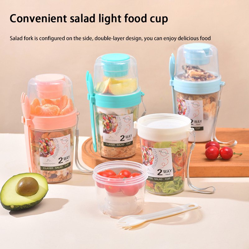 Baby Food On The Go - Tasse à salade portable avec couvercle