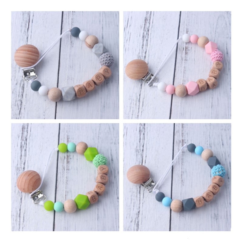 Baby Food Name - Clips de sucette pour bébé, anneaux