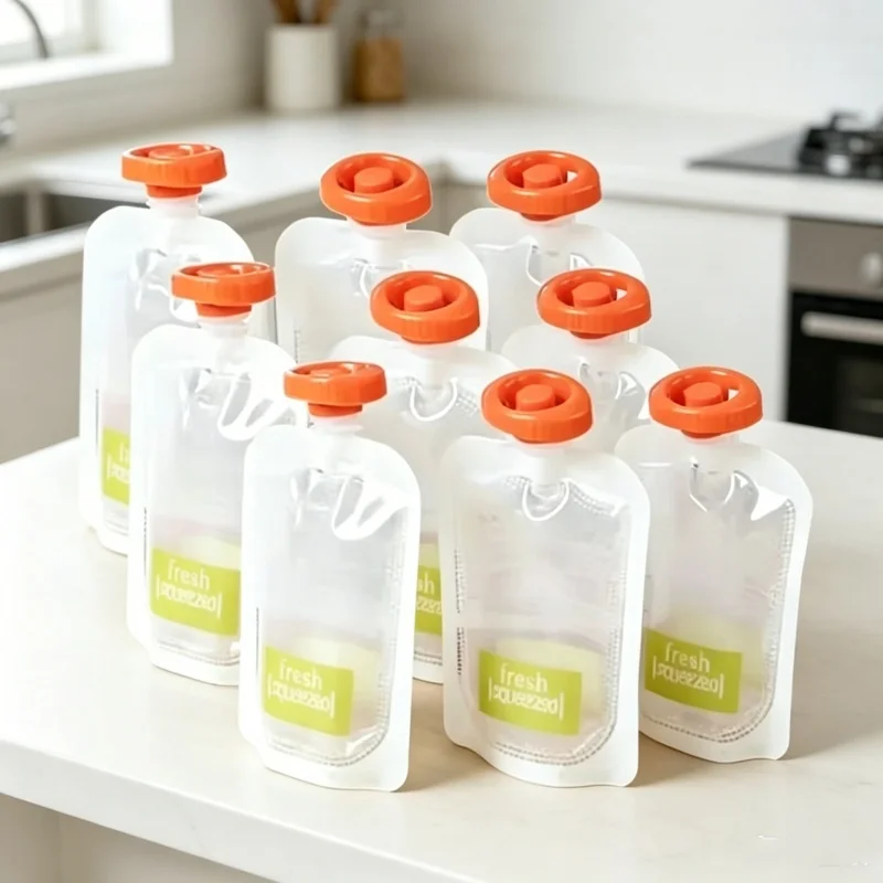 Baby Food Pouches 1 Year Old - Pochettes d'alimentation bio pour bébés, 50