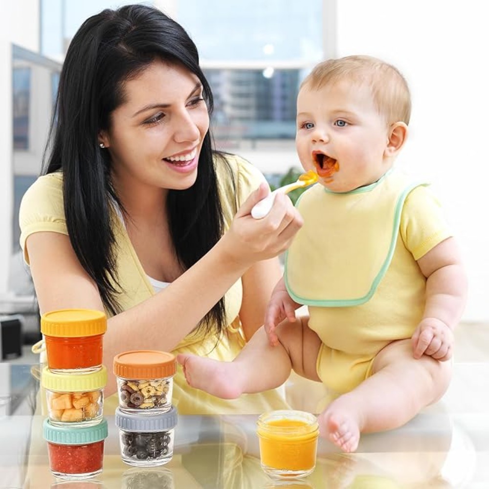 Baby Food Glass Jars - Lot de 6 pots en verre