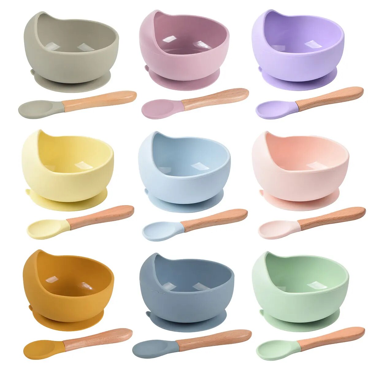 Baby Food Dinner - Filles d'alimentation en silicone pour bébé,