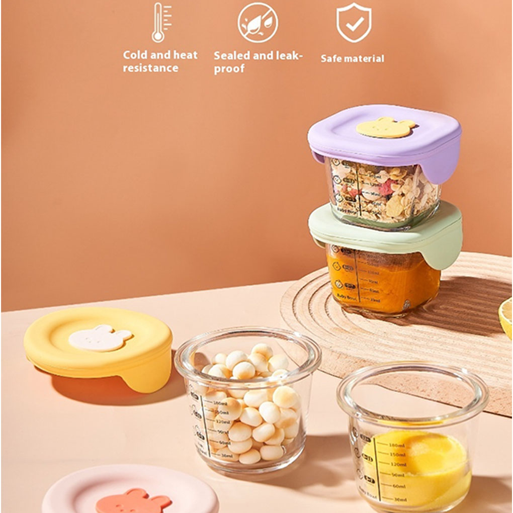 Baby Food Glass Jars - Lot de 4 pots en verre