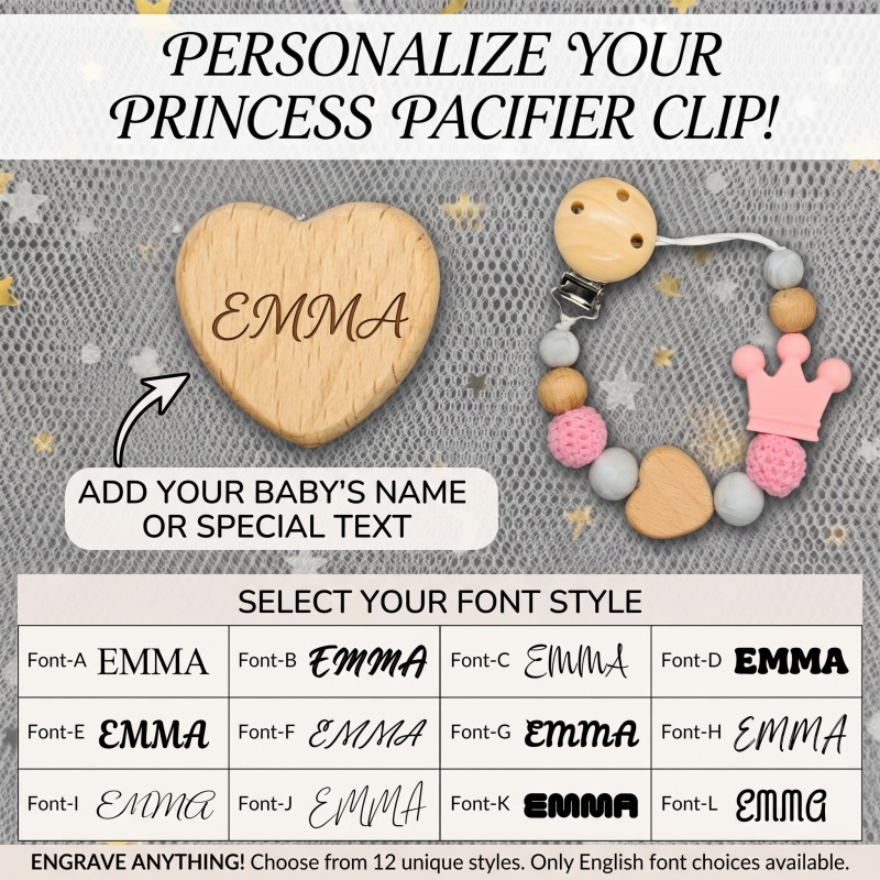 Attache-tétine personnalisée p - Baby Food Name avis et prix