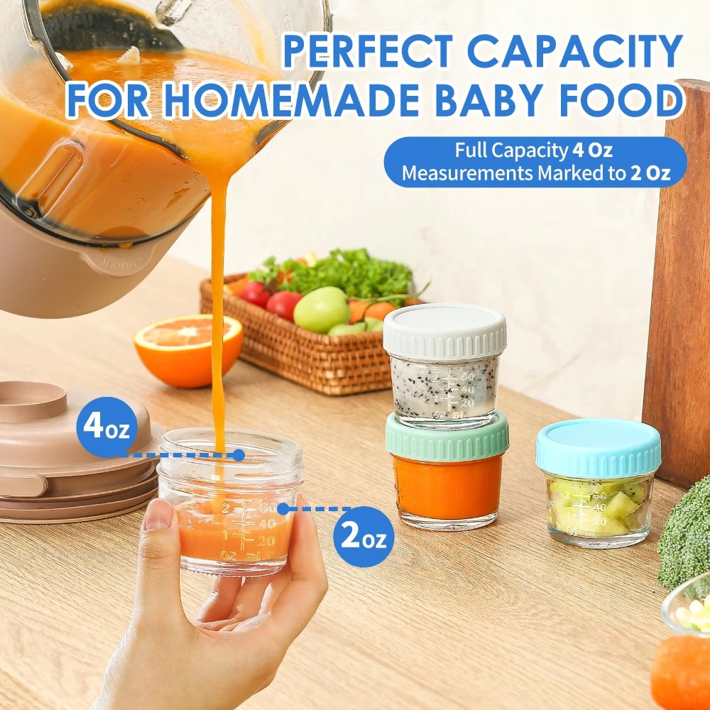 Lot de 6 pots en verre réutili - Baby Food Glass Jars avis et prix