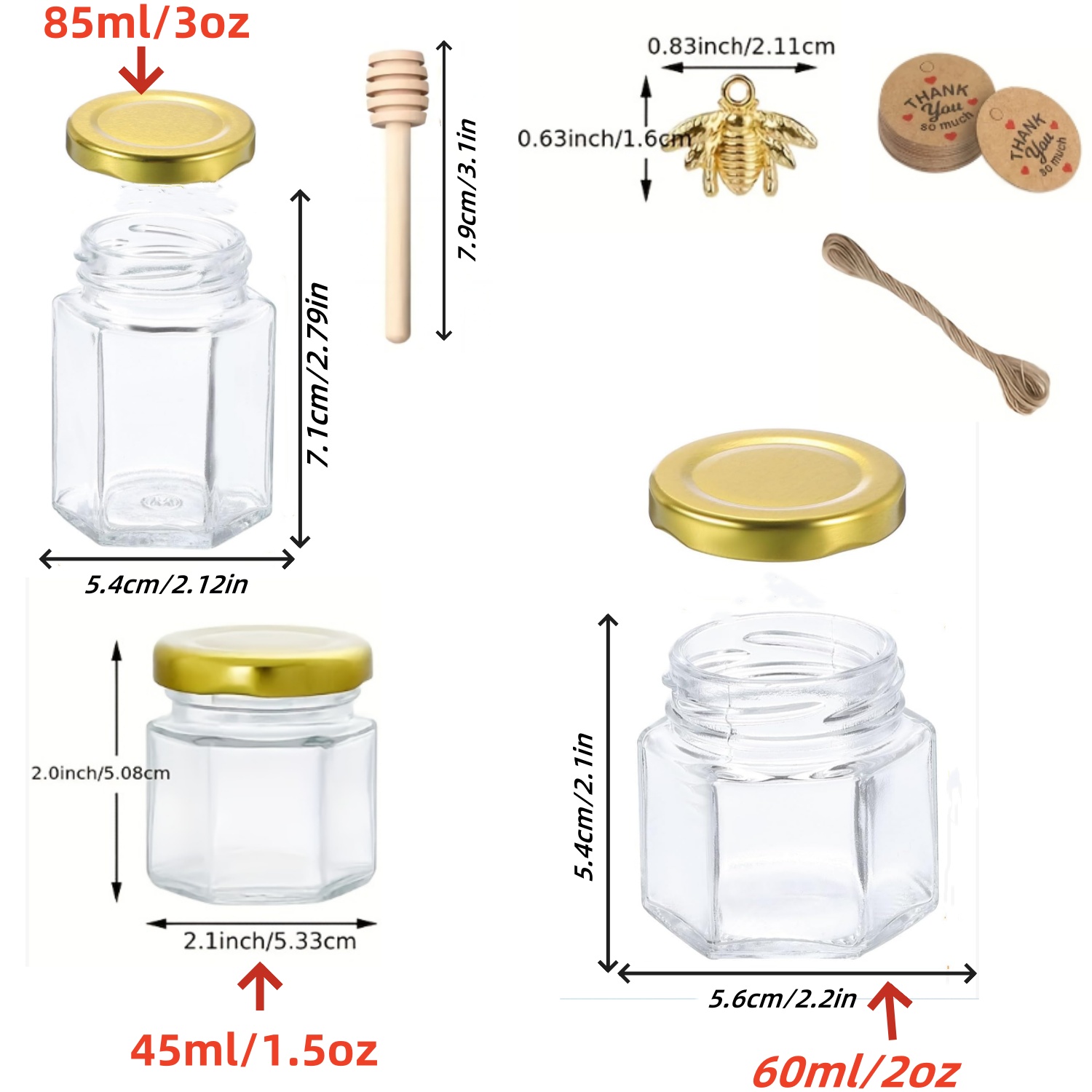 12/20/30/50/60 pièces - Mini p - Baby Food Glass Jars avis et prix