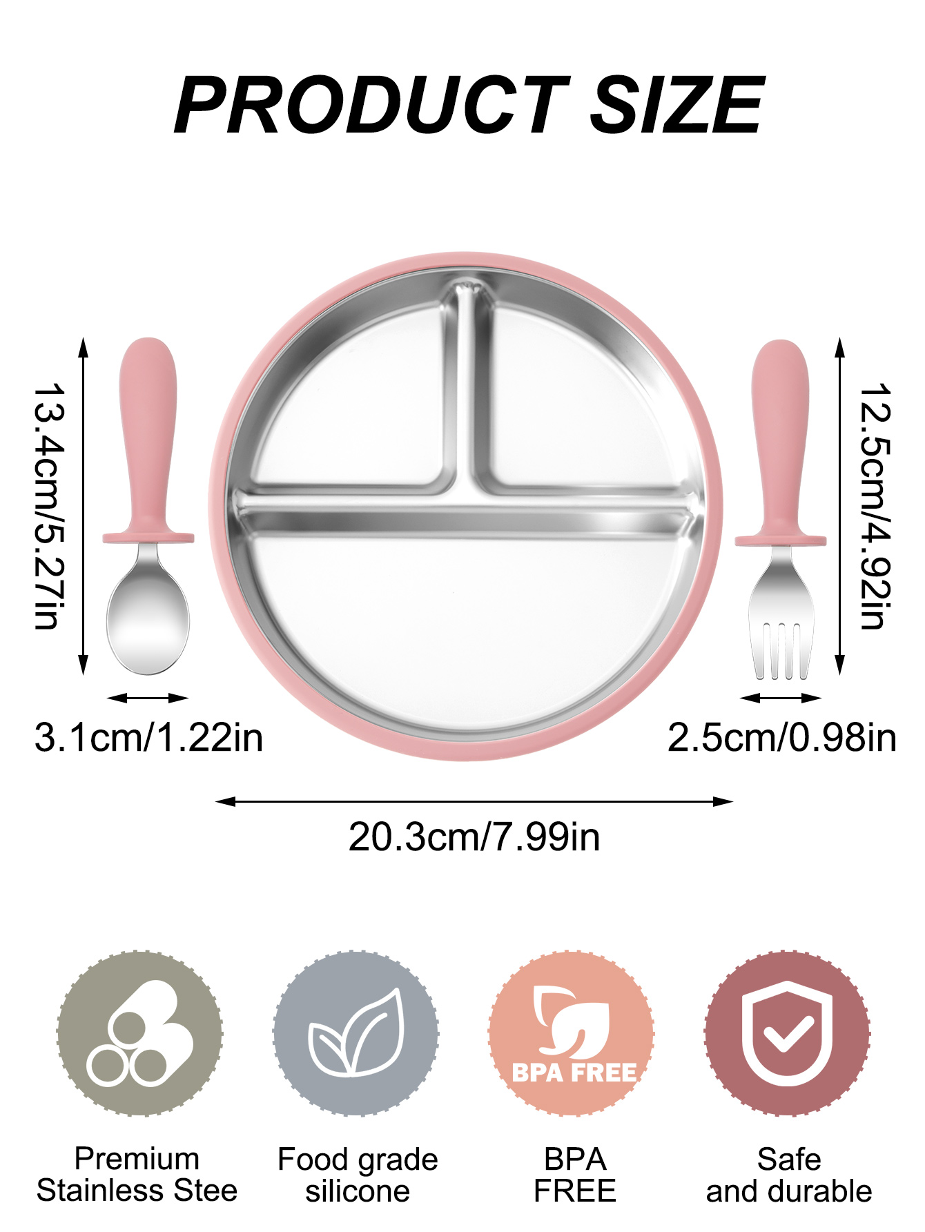 Assiettes en acier inoxydable, - Baby Food Menu avis et prix