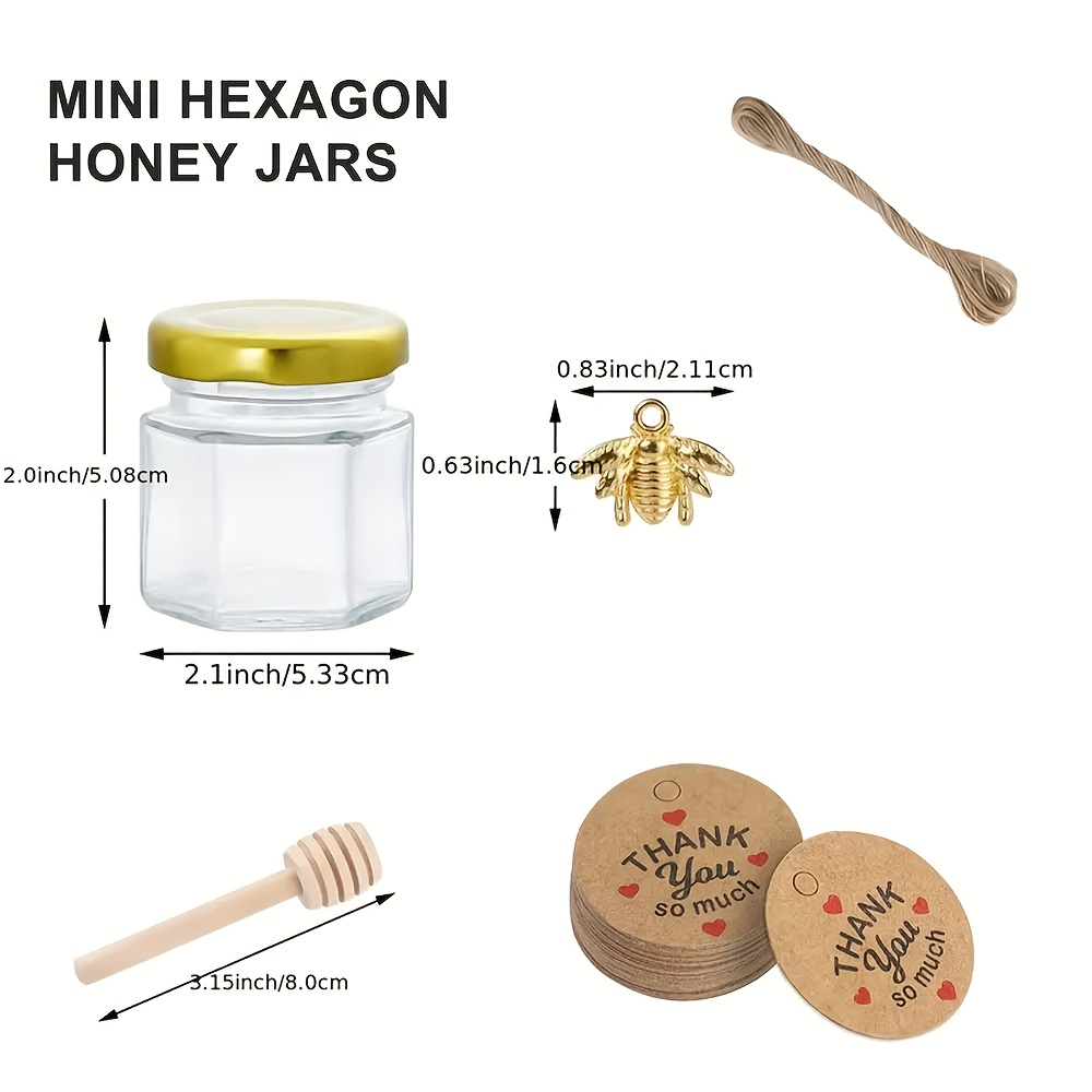 Mini pots à miel hexagonaux en - Baby Food Glass Jars avis et prix